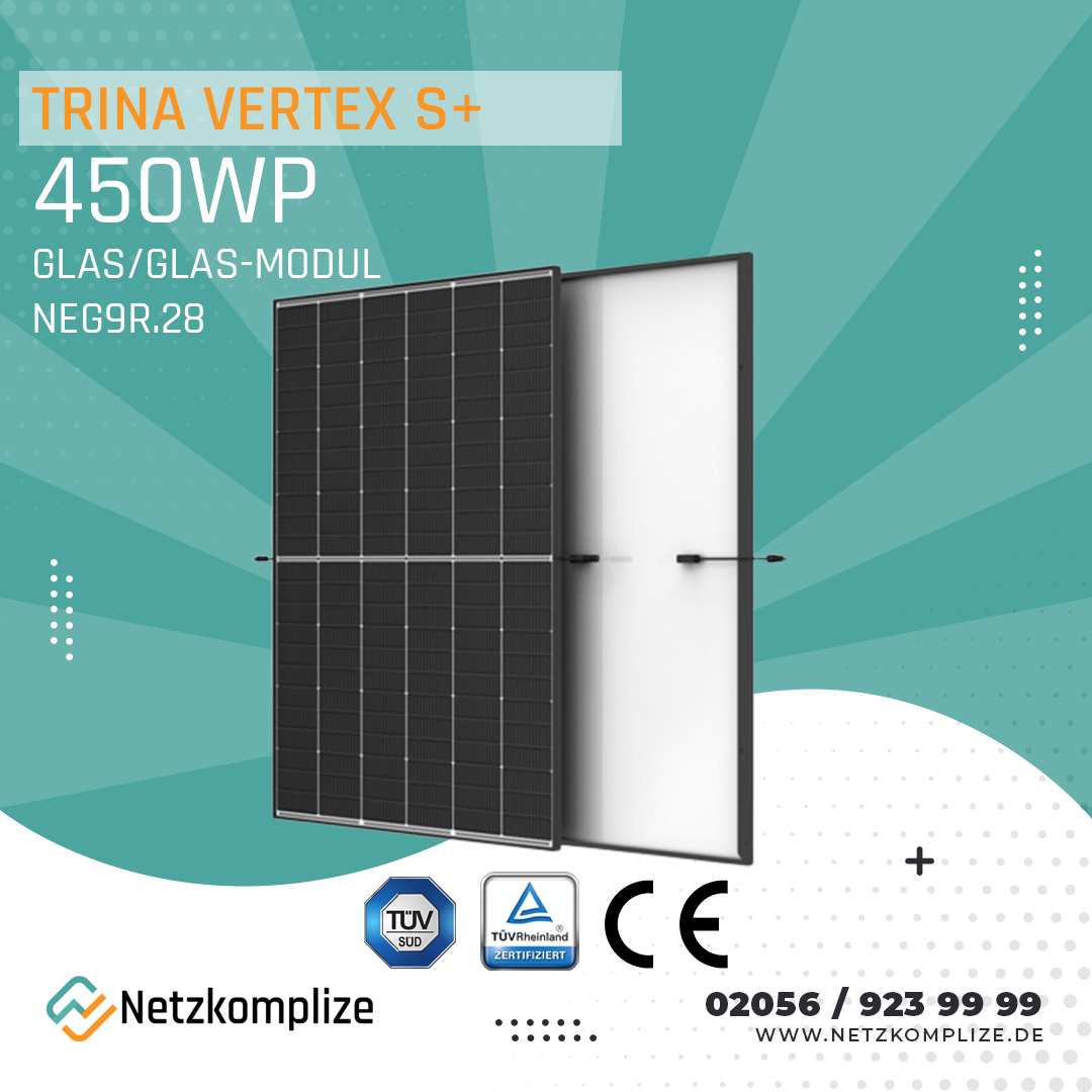 Balkonkraftwerk 1.800Wp drosselbar auf 600W/800W mit 1,6kWh Batteriespeicher | Trina | Hoymiles | Anker